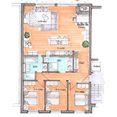 Grundriss der Ferienwohnung